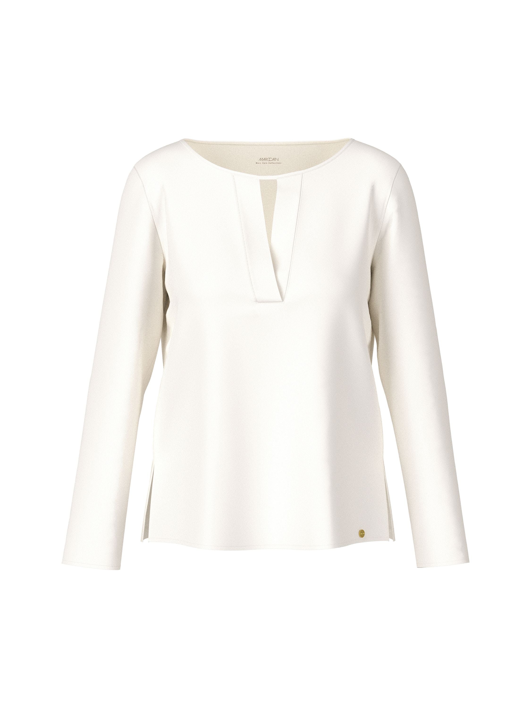 Bluse aus Seide - 110 - Weiß