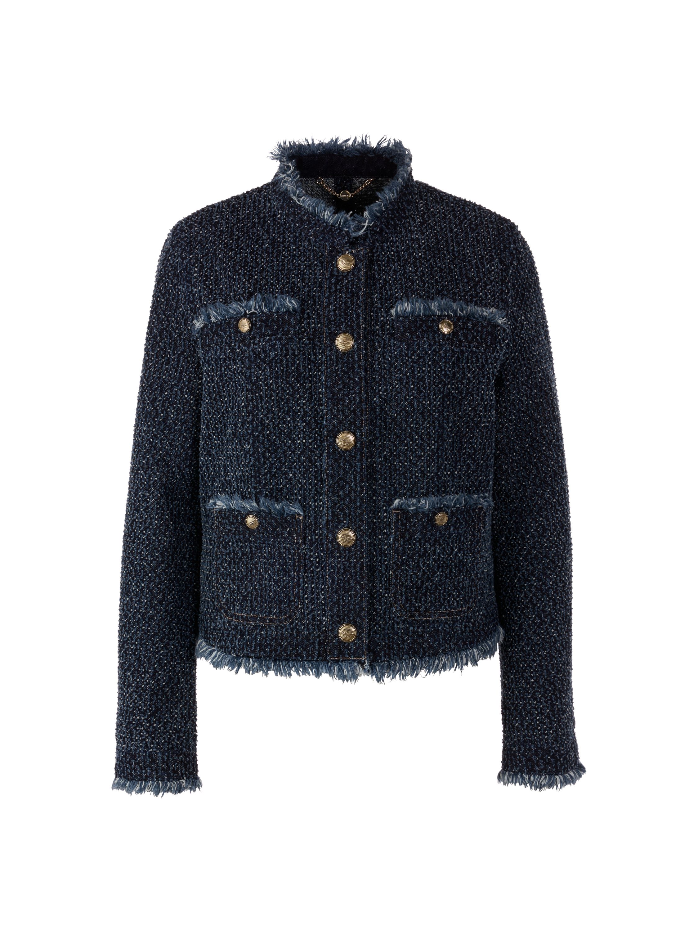 Jacke in Tweed-Optik - 357 - Blau