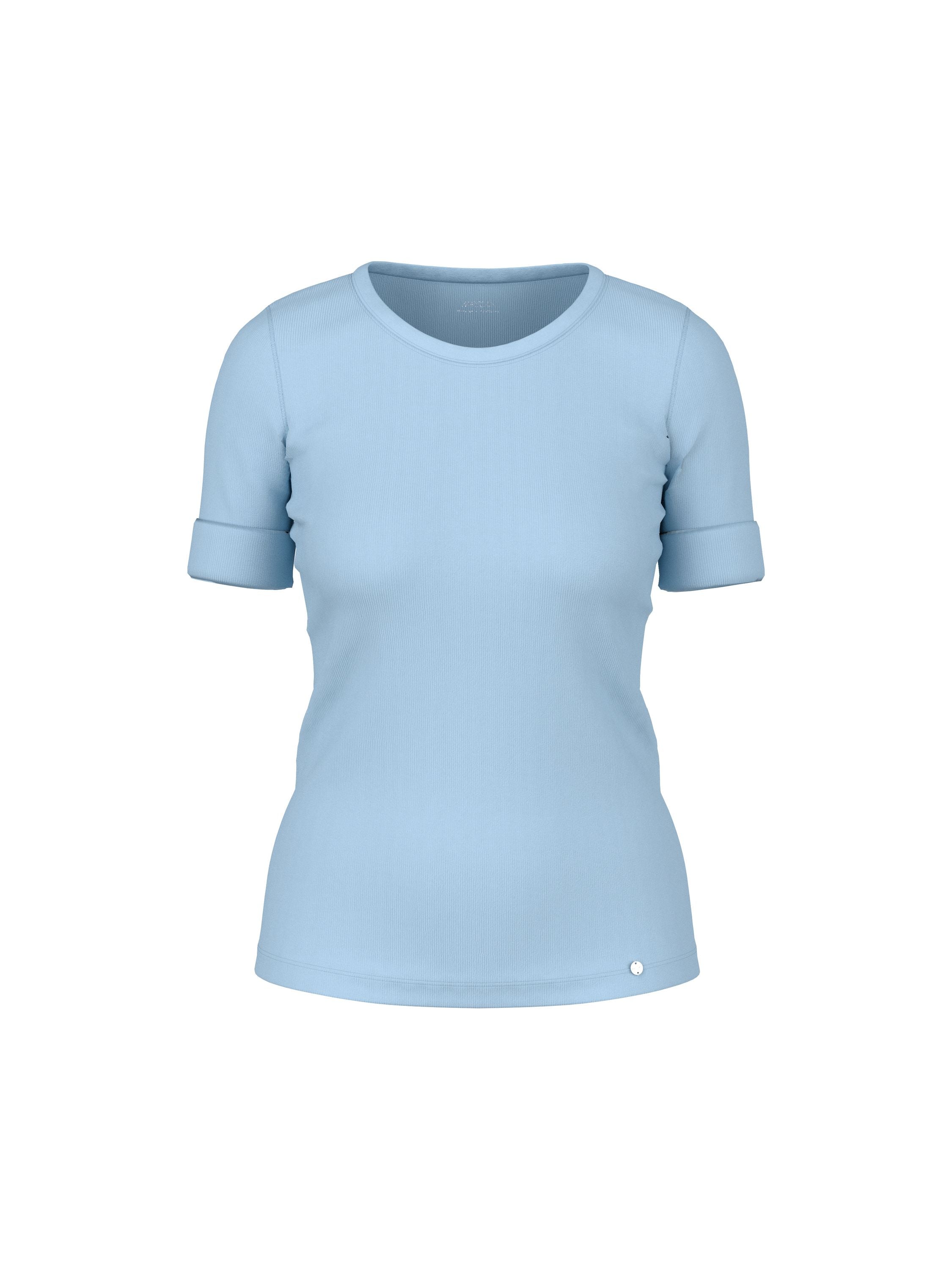 T-Shirt aus gerippt - 316 - Blau