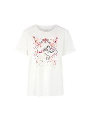 T-Shirt aus Baumwolle - 110 - Weiß