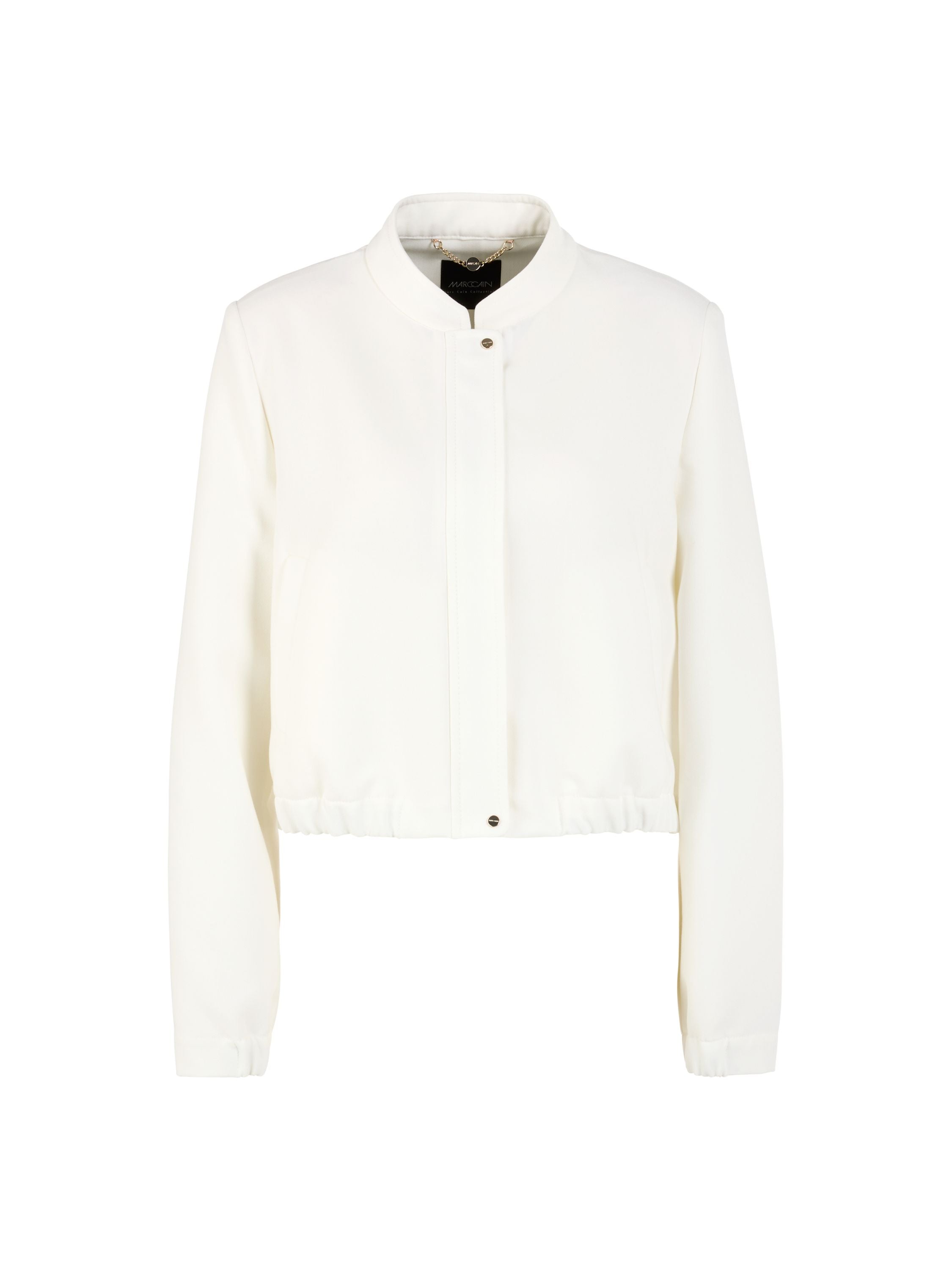 Jacke mit Stehkragen und Zipper - 110 - Weiß