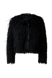 Jacke in Felloptik - 9990-black - Schwarz