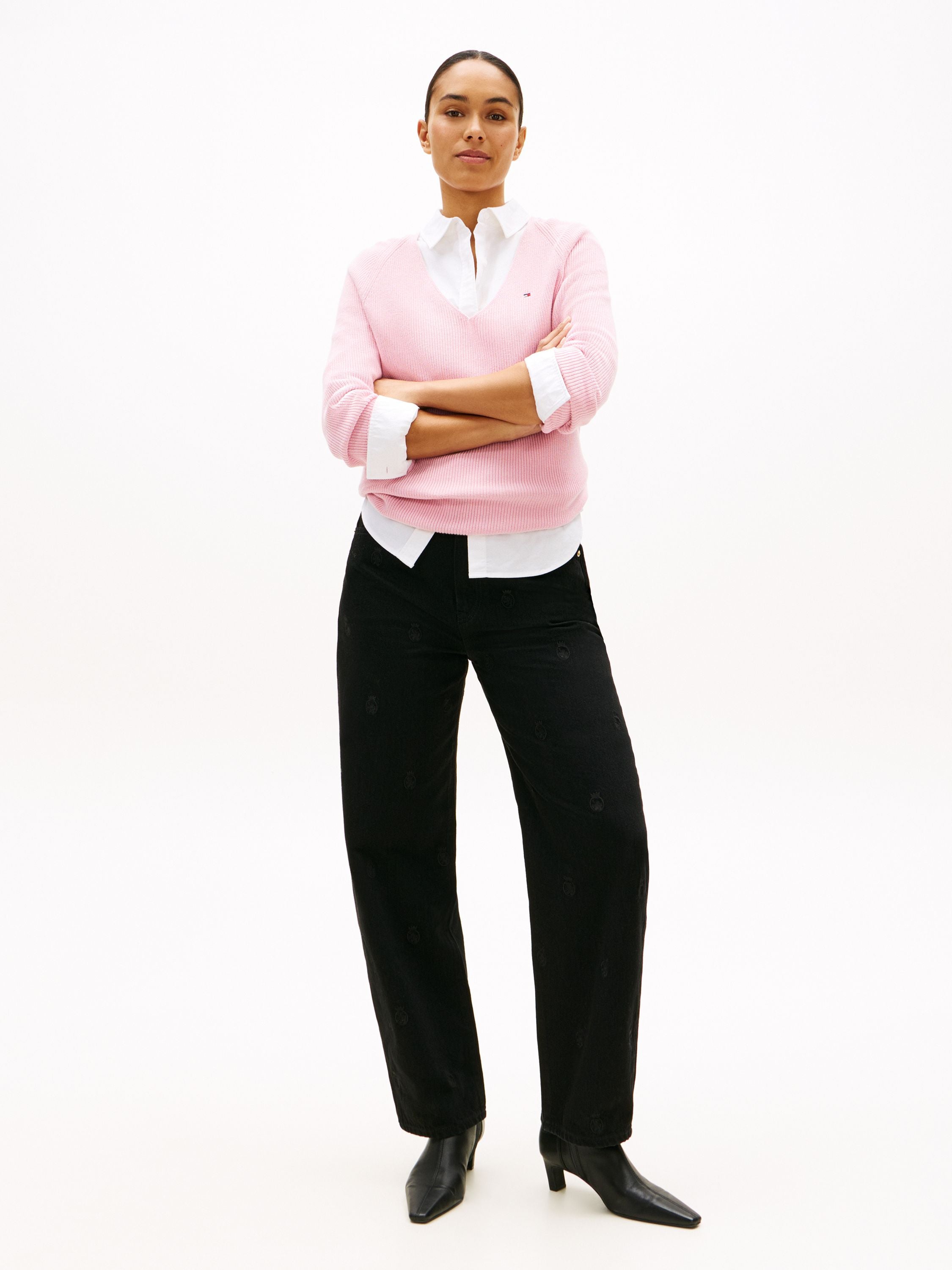 Strickpullover aus Baumwolle - TPG-PINK - Rosa