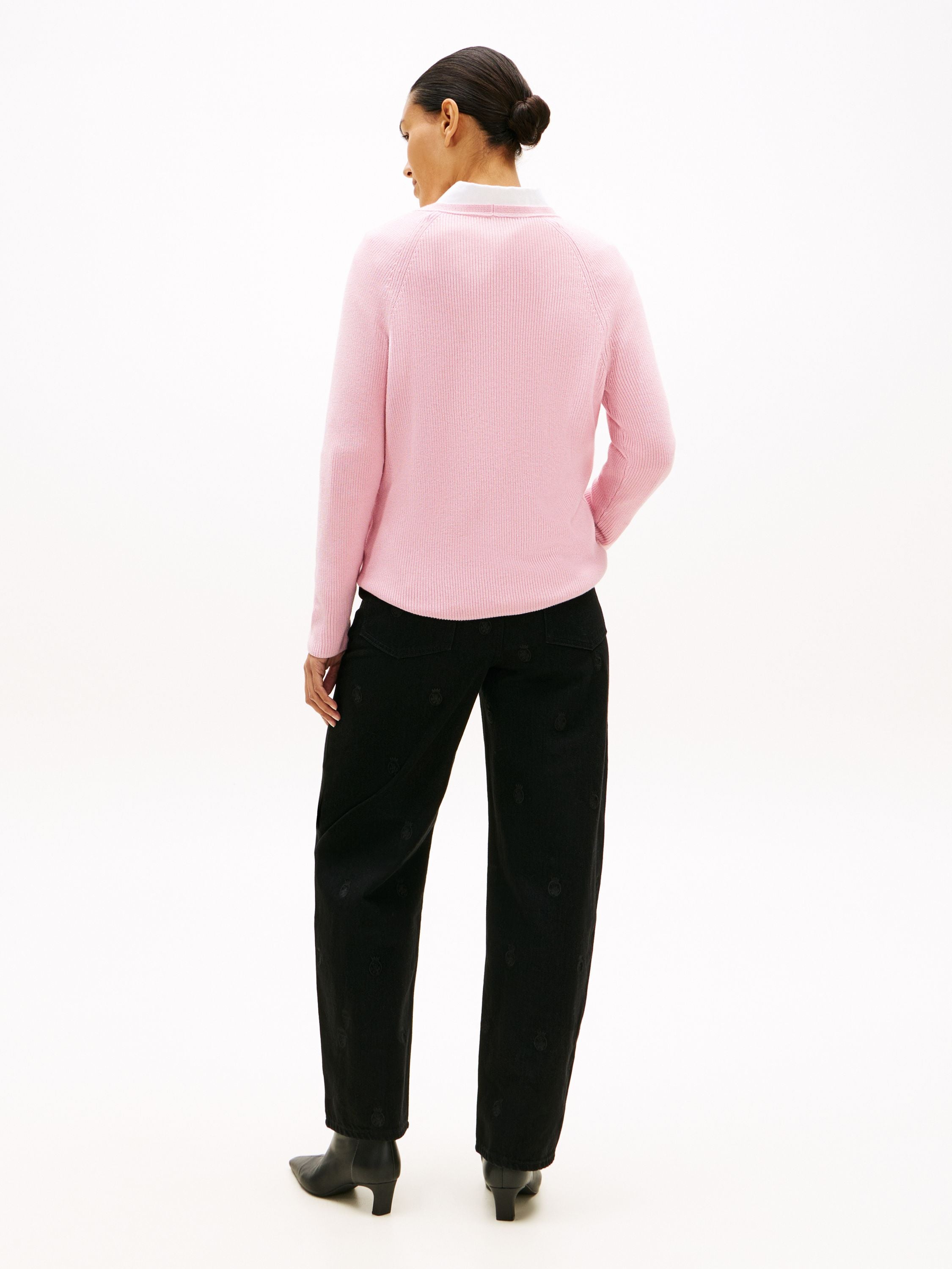 Strickpullover aus Baumwolle - TPG-PINK - Rosa