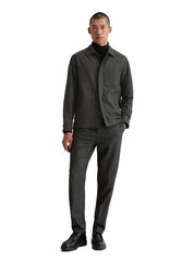 Overshirt aus Wollmix Relaxed Fit - J94-multi/ dark grey melange - Grau