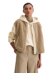 Teddyweste mit Bündchenkragen - 750-dusty earth - Braun