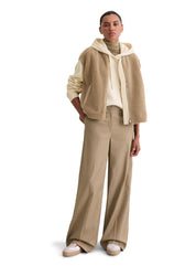 Teddyweste mit Bündchenkragen - 750-dusty earth - Braun