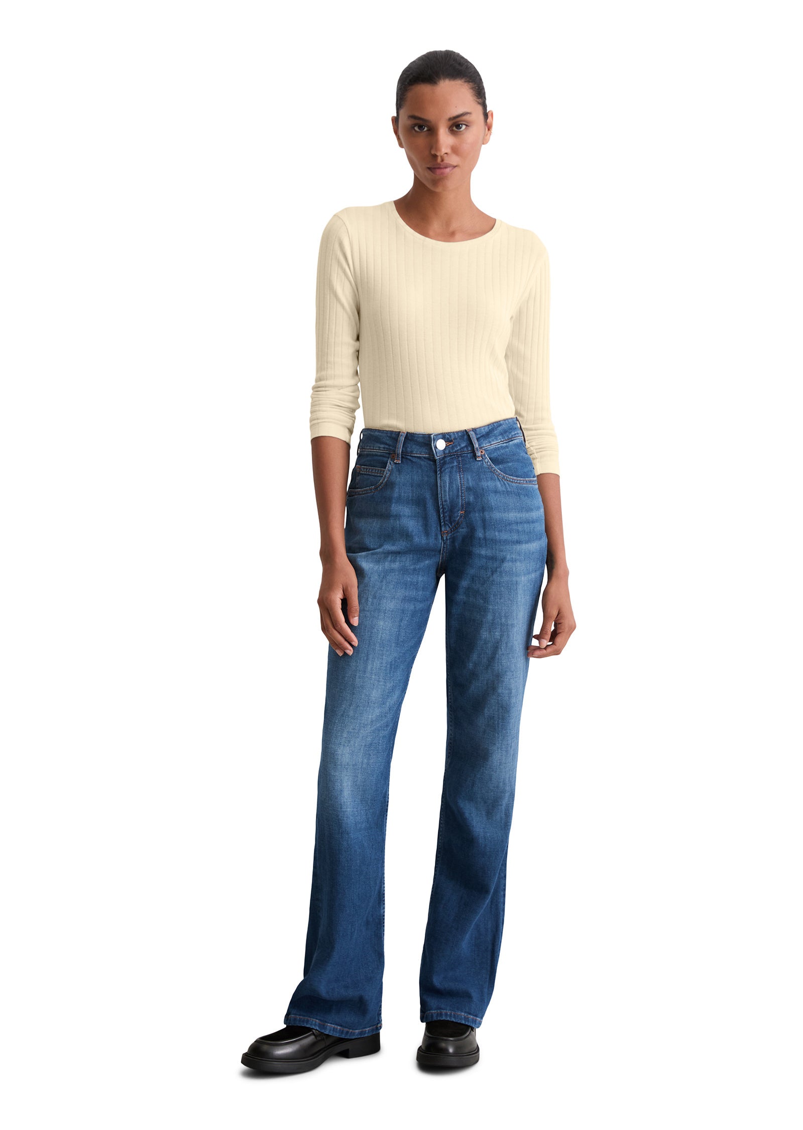 Jeans KIRUMA Flared Fit - 033-Stretched dark blue wash - Blau