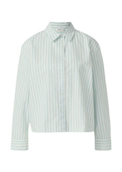 Baumwoll-Bluse Relaxed Fit - 64G9-BLUE GREEN - Blau