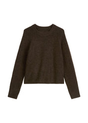 Strickpullover aus Wollmix - 1418-Black Espresso - Braun