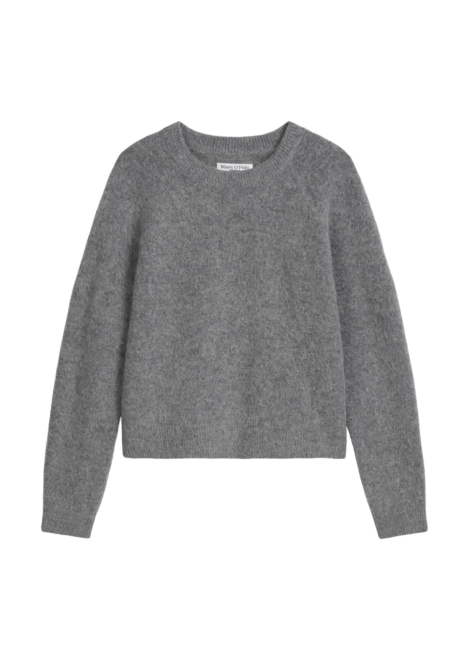 Strickpullover aus Wollmix - 0773-Asphalt Melange - Grau