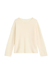Strickpullover aus Schurwolle - 143-raw cream - Creme