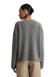 Strickcardigan aus Schurwolle - 930-warm granite melange - Grau