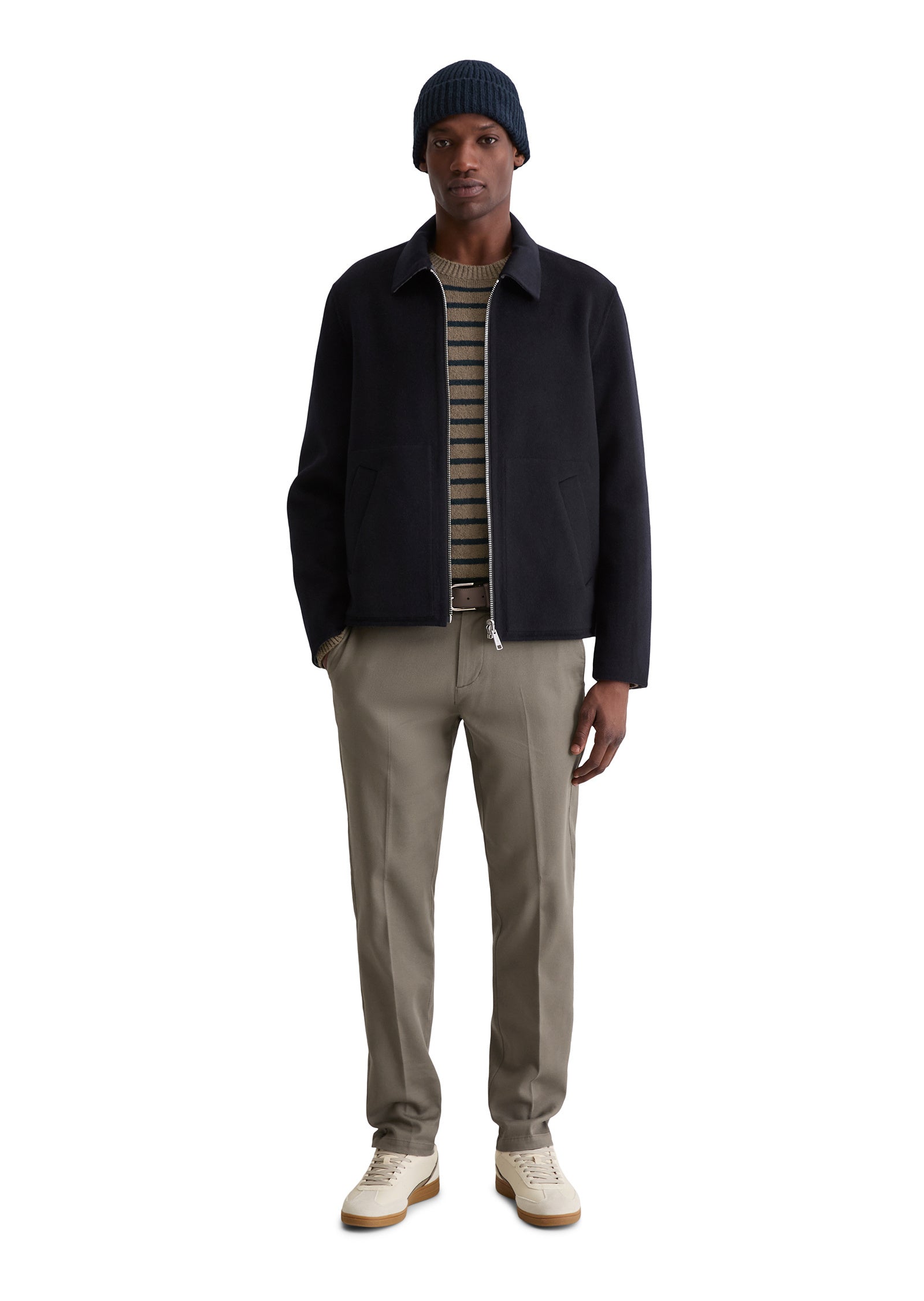 Wende-Wolljacke Regular Fit - 898-dark navy - Blau