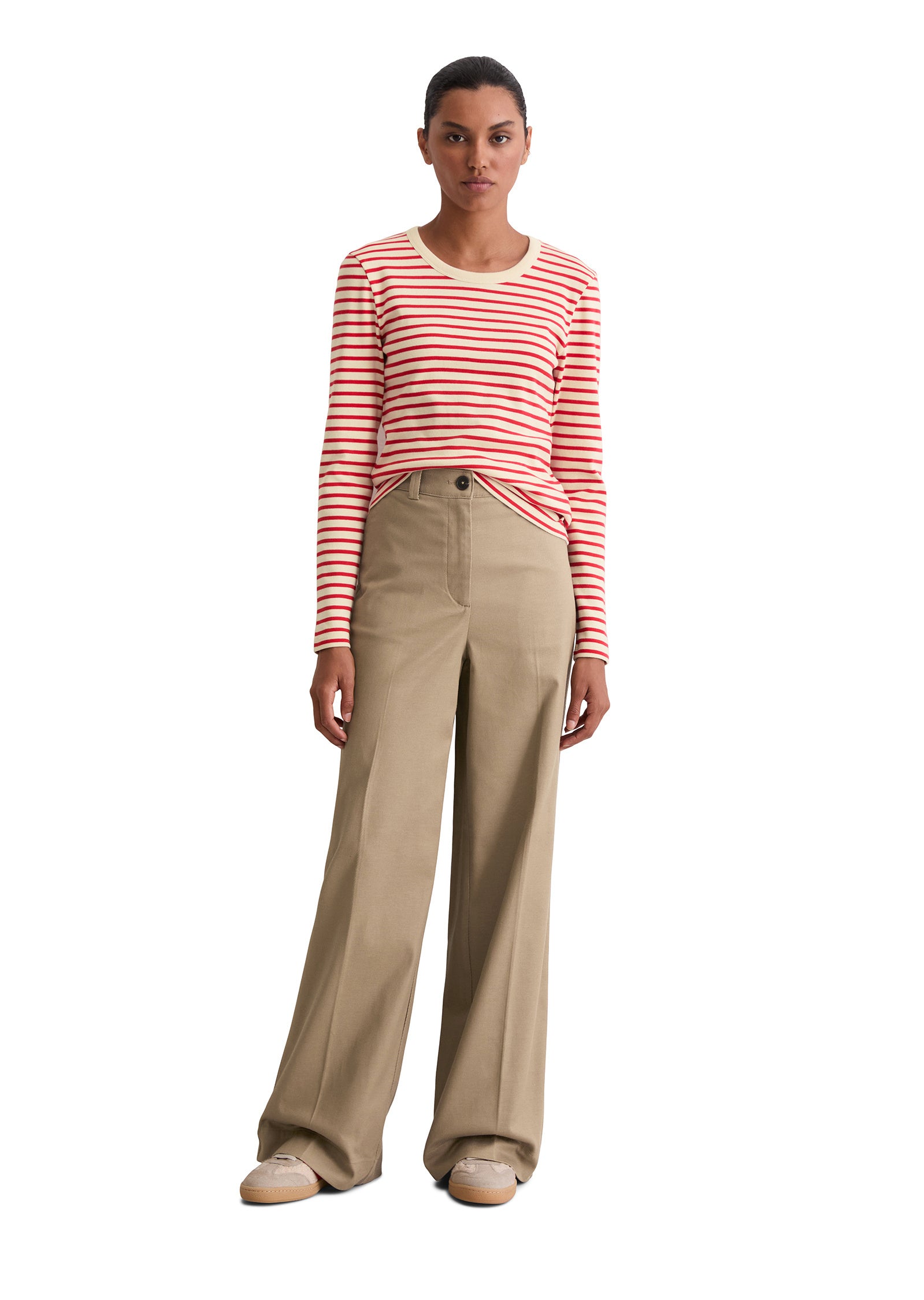 Langarmshirt gestreift - A18-multi - Rot