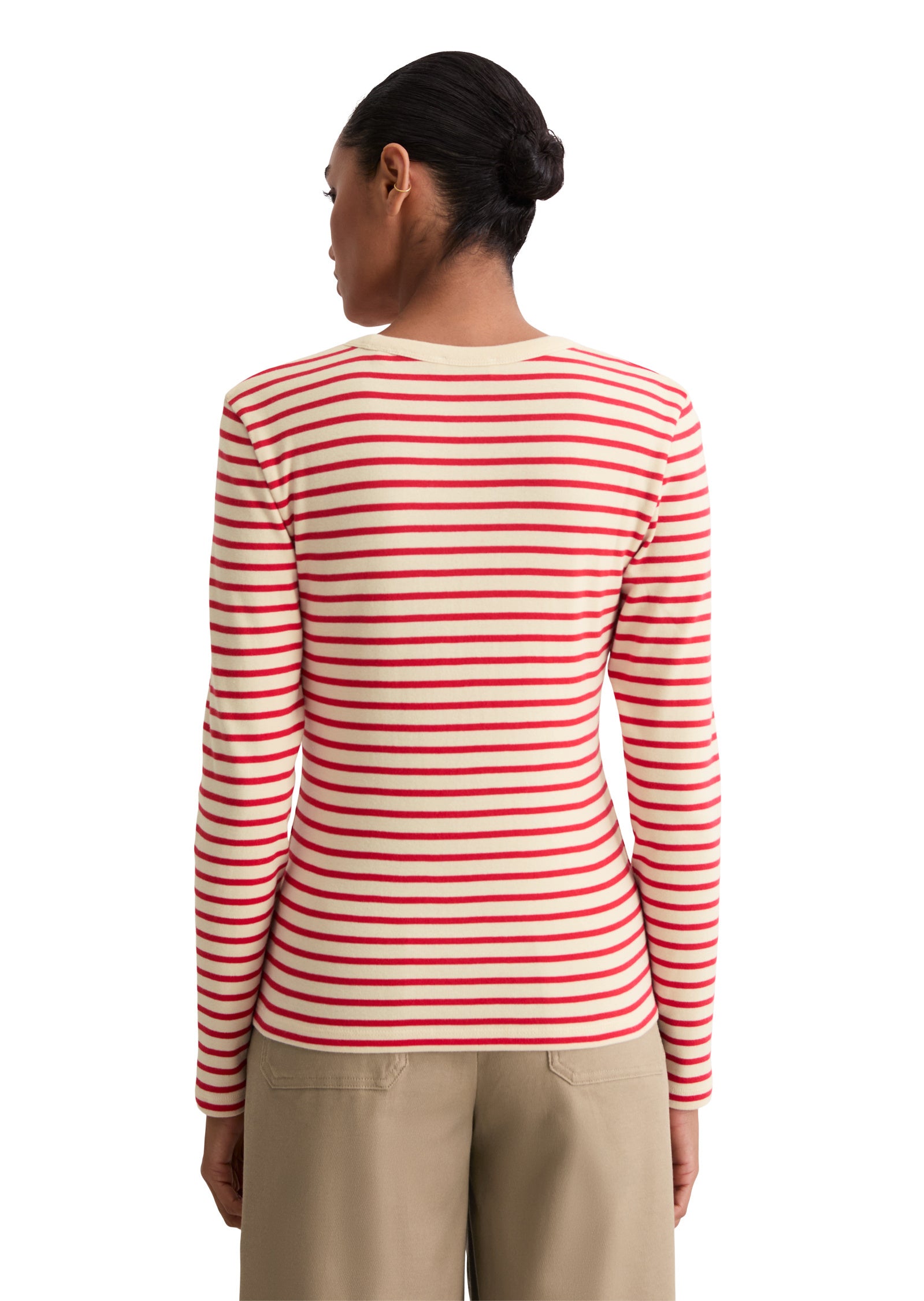 Langarmshirt gestreift - A18-multi - Rot