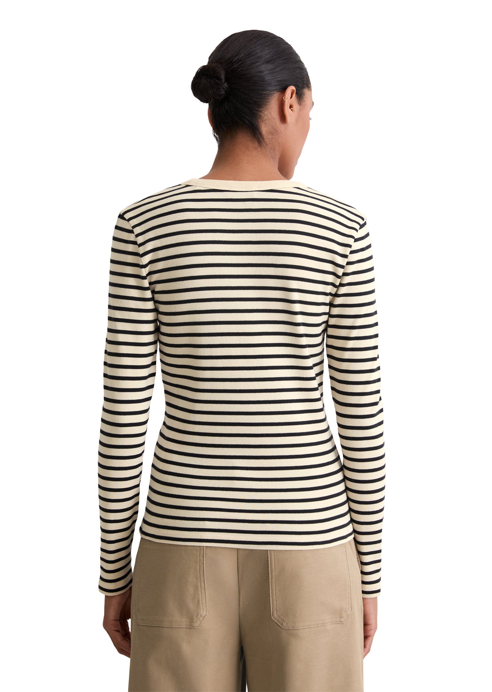 Langarmshirt gestreift - A12-multi - Schwarz | Weiß