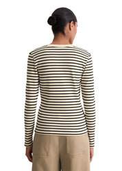 Langarmshirt gestreift - A12-multi - Schwarz | Weiß