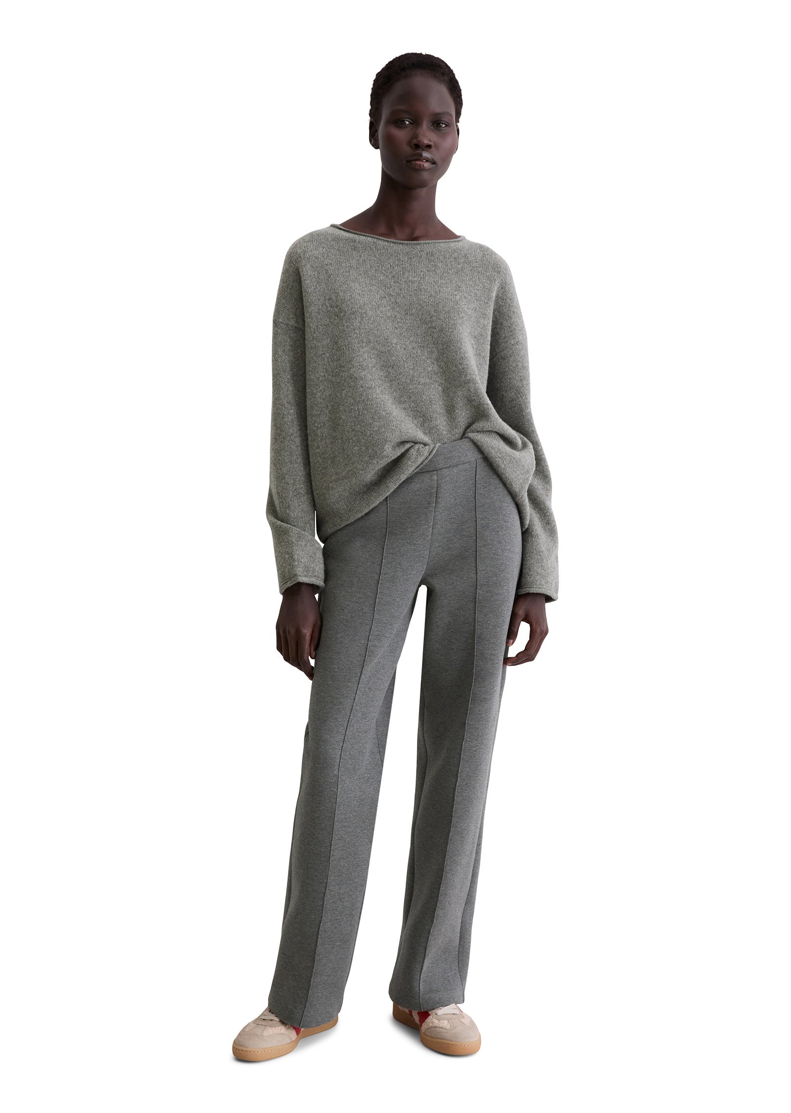 Strickpullover aus Schurwolle - 930-warm granite melange - Grau