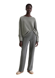 Strickpullover aus Schurwolle - 930-warm granite melange - Grau