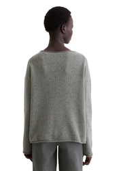 Strickpullover aus Schurwolle - 930-warm granite melange - Grau