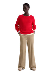 Strickpullover aus Baumwolle - 351-bright red - Rot