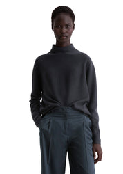 Strickpullover mit Stehkragen - 888-deep night blue - Blau