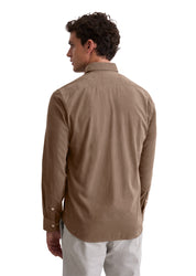 Cordhemd Shaped Fit - 729-pavestone - Braun