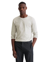 Langarmshirt aus Baumwolle - 910-concrete clay - Grau