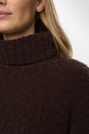 Strickpullover mit Rollkragen - 5698 - Braun