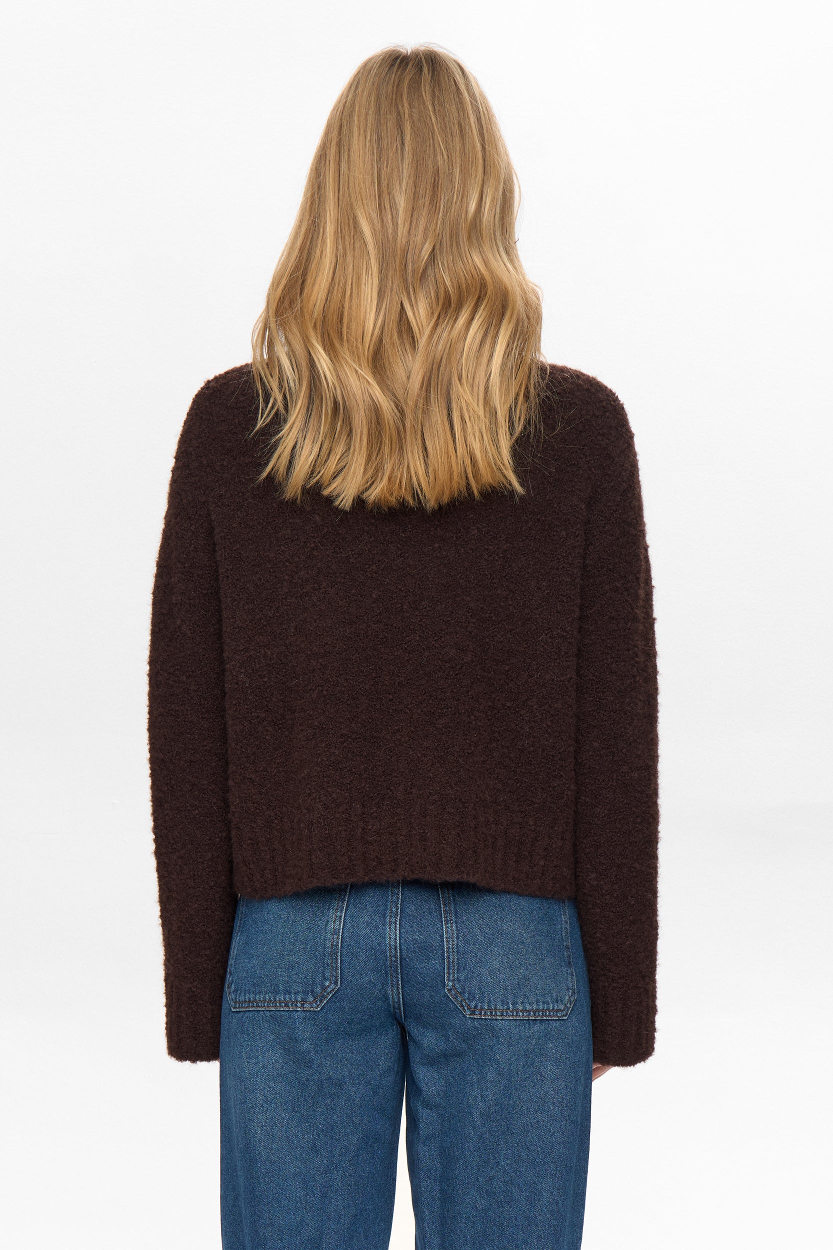 Strickpullover mit Rollkragen - 5698 - Braun