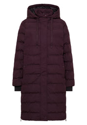 Steppmantel mit Kapuze - 16544 dark plum - Rot