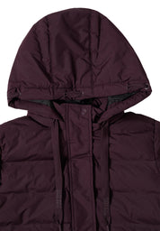 Steppmantel mit Kapuze - 16544 dark plum - Rot