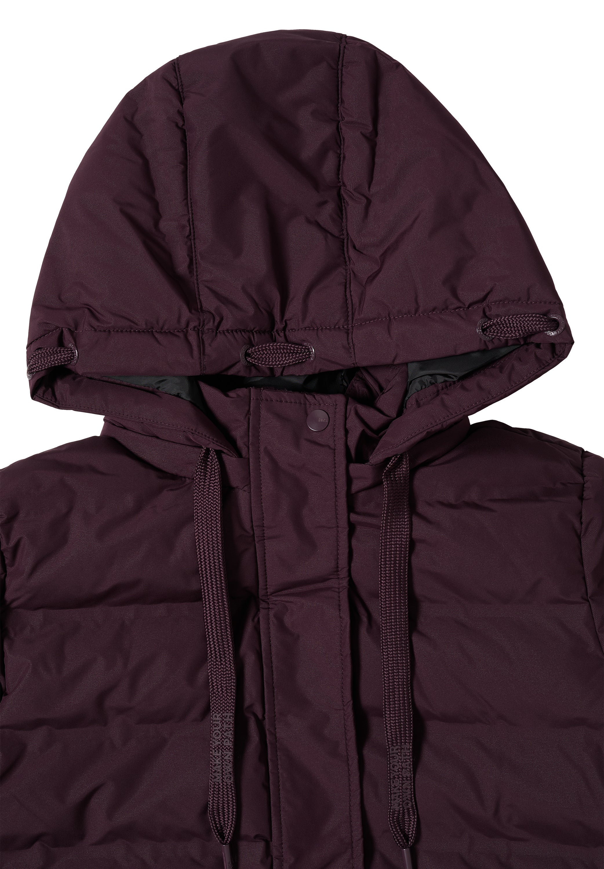 Steppmantel mit Kapuze - 16544 dark plum - Rot