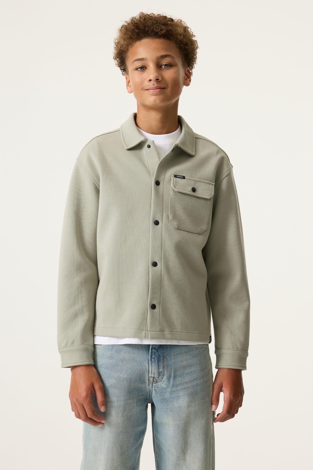 Overshirt aus Baumwollmix - 6726-desert sage - Grün
