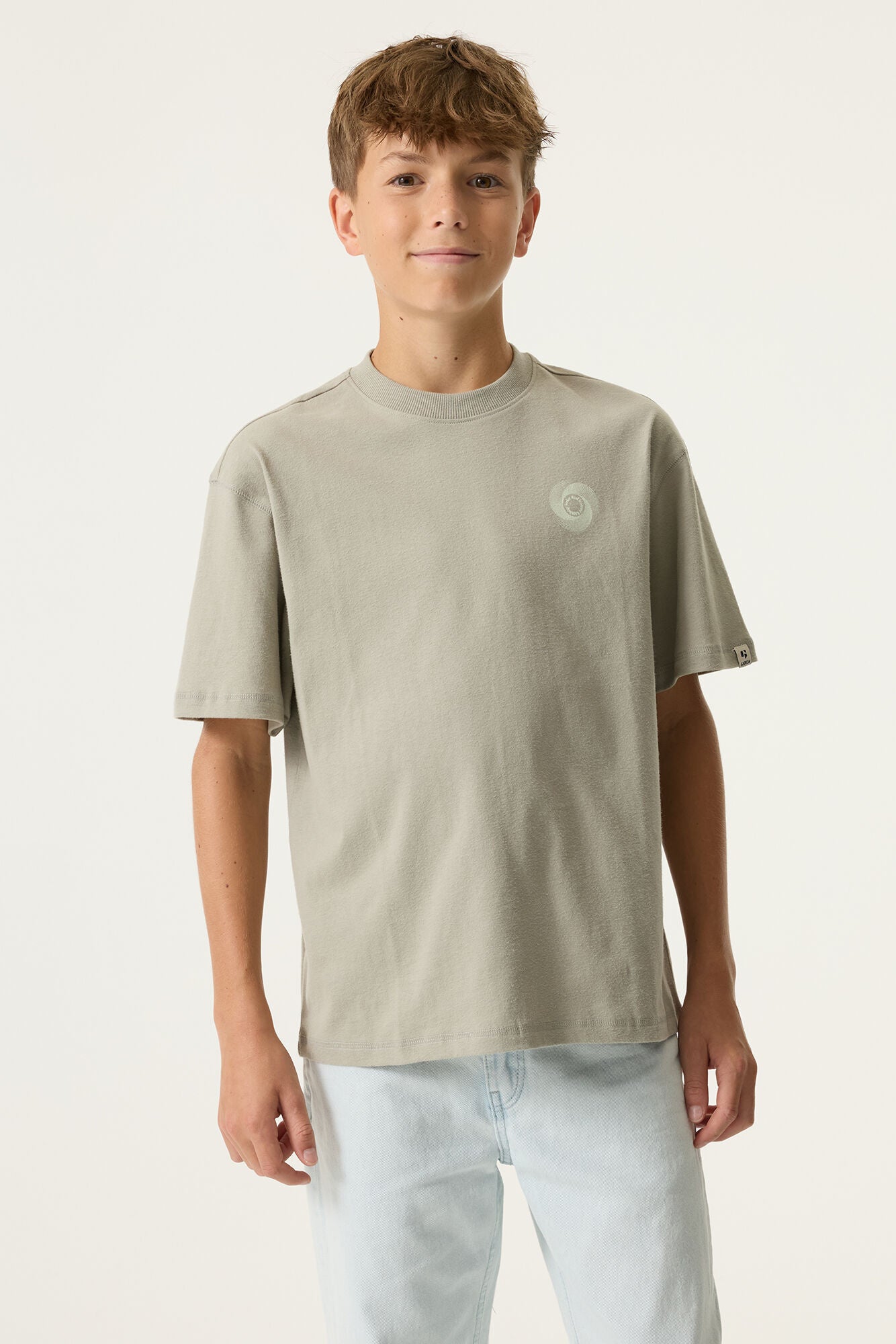 T-Shirt aus Baumwolle - 6726-desert sage - Grün