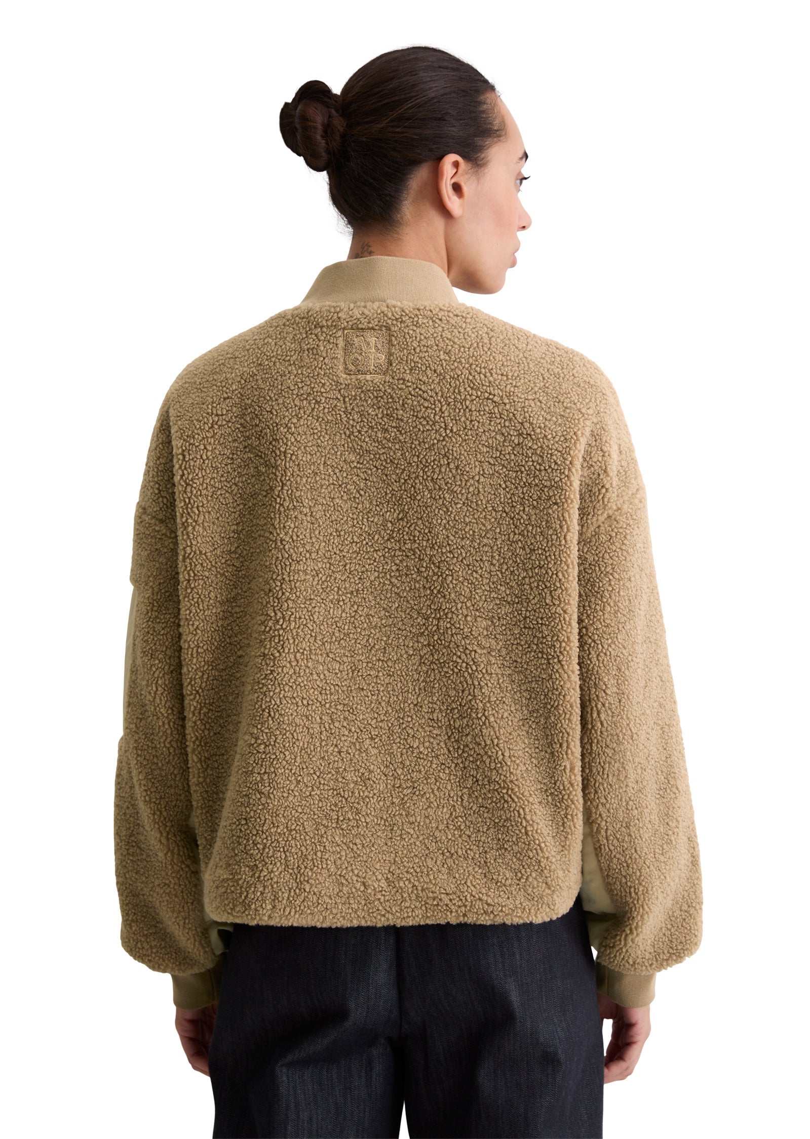 Teddy-Bomberjacke - 750-dusty earth - Beige