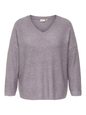 Strickpullover ARIZONA glitzernd - Nirvana/Melange/Silver sequins - Violett