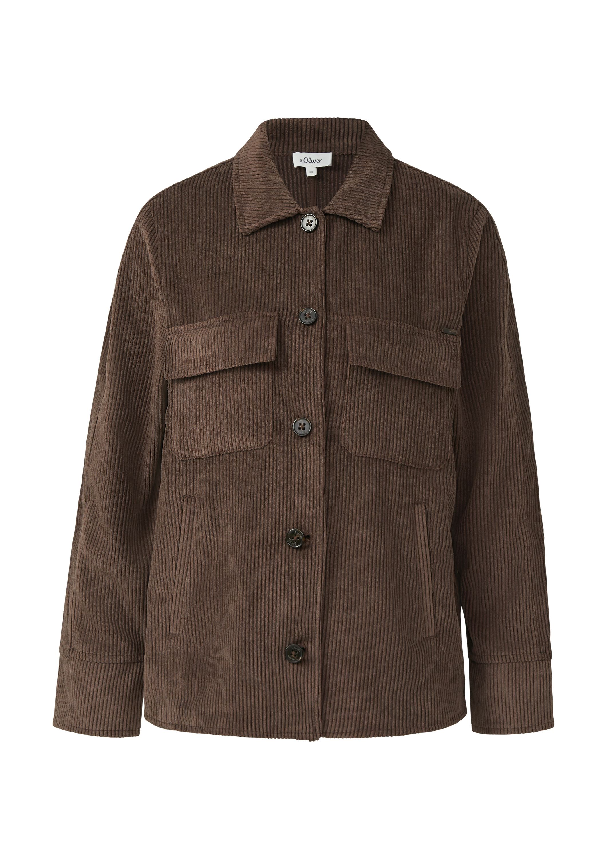 Overshirt aus Cord - 8945-BROWN - Braun