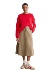 Strickpullover aus Schurwolle - 351-bright red - Rot