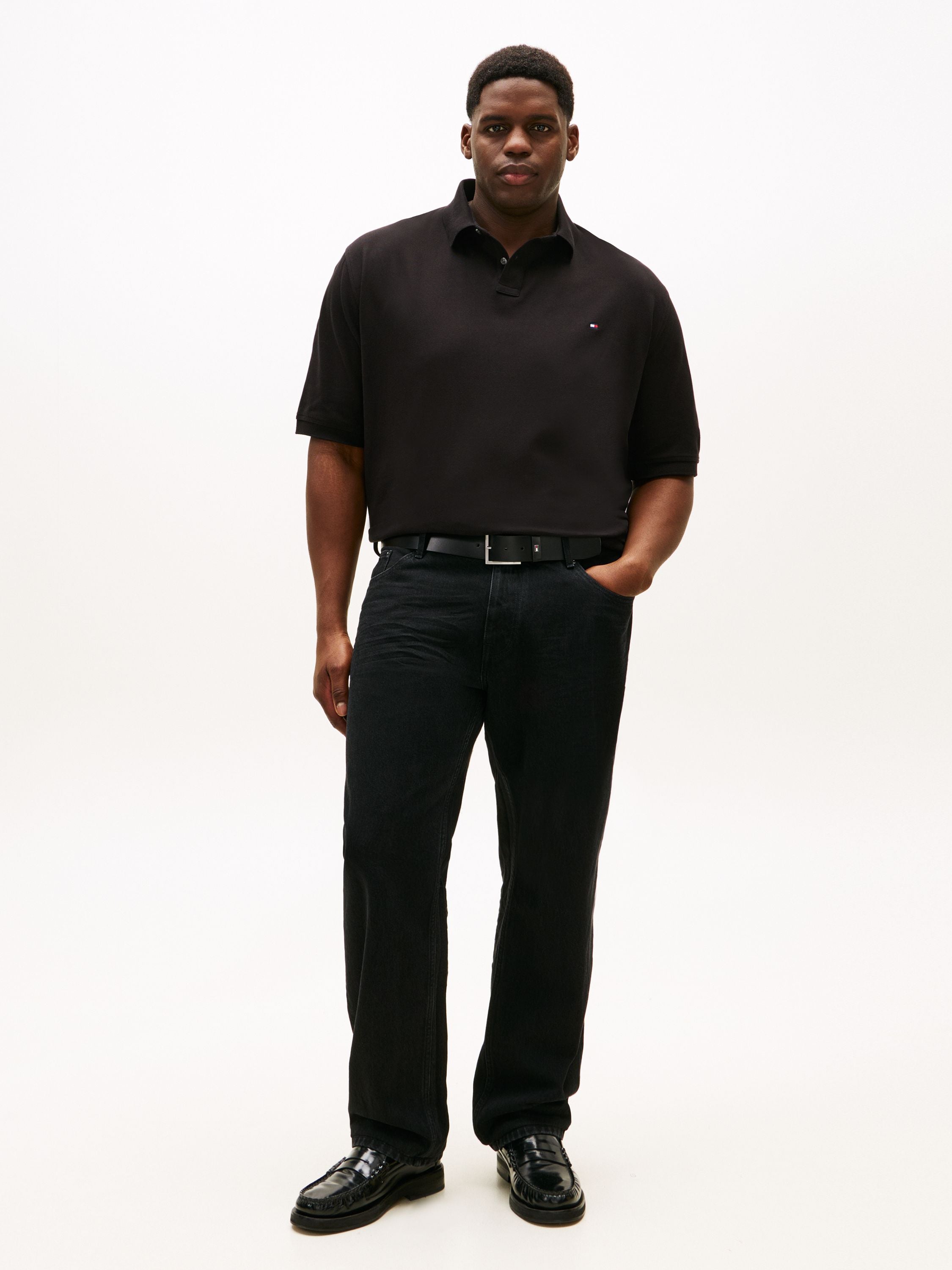 Poloshirt aus Baumwolle - BDS-BLACK - Schwarz