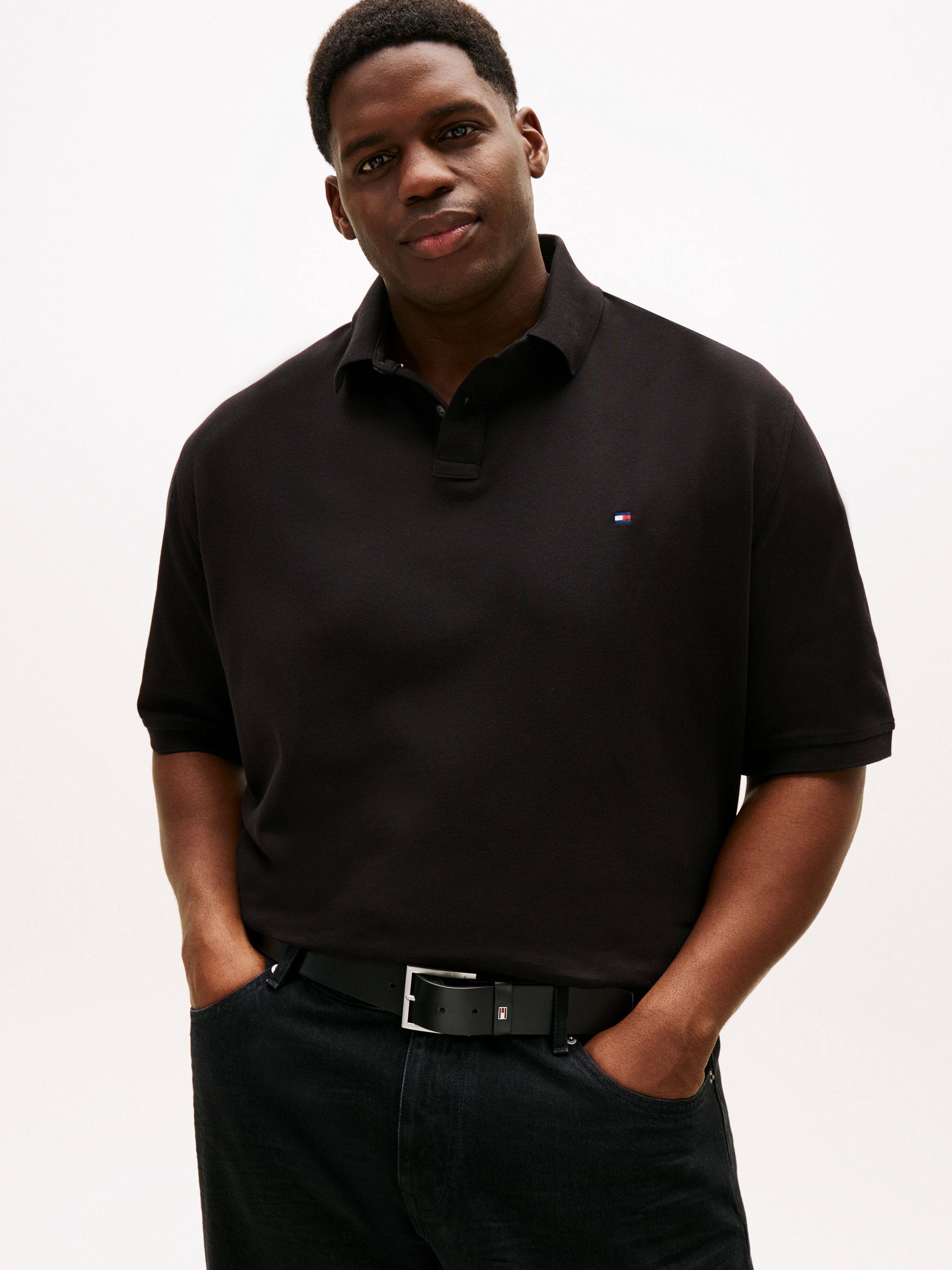 Poloshirt aus Baumwolle - BDS-BLACK - Schwarz