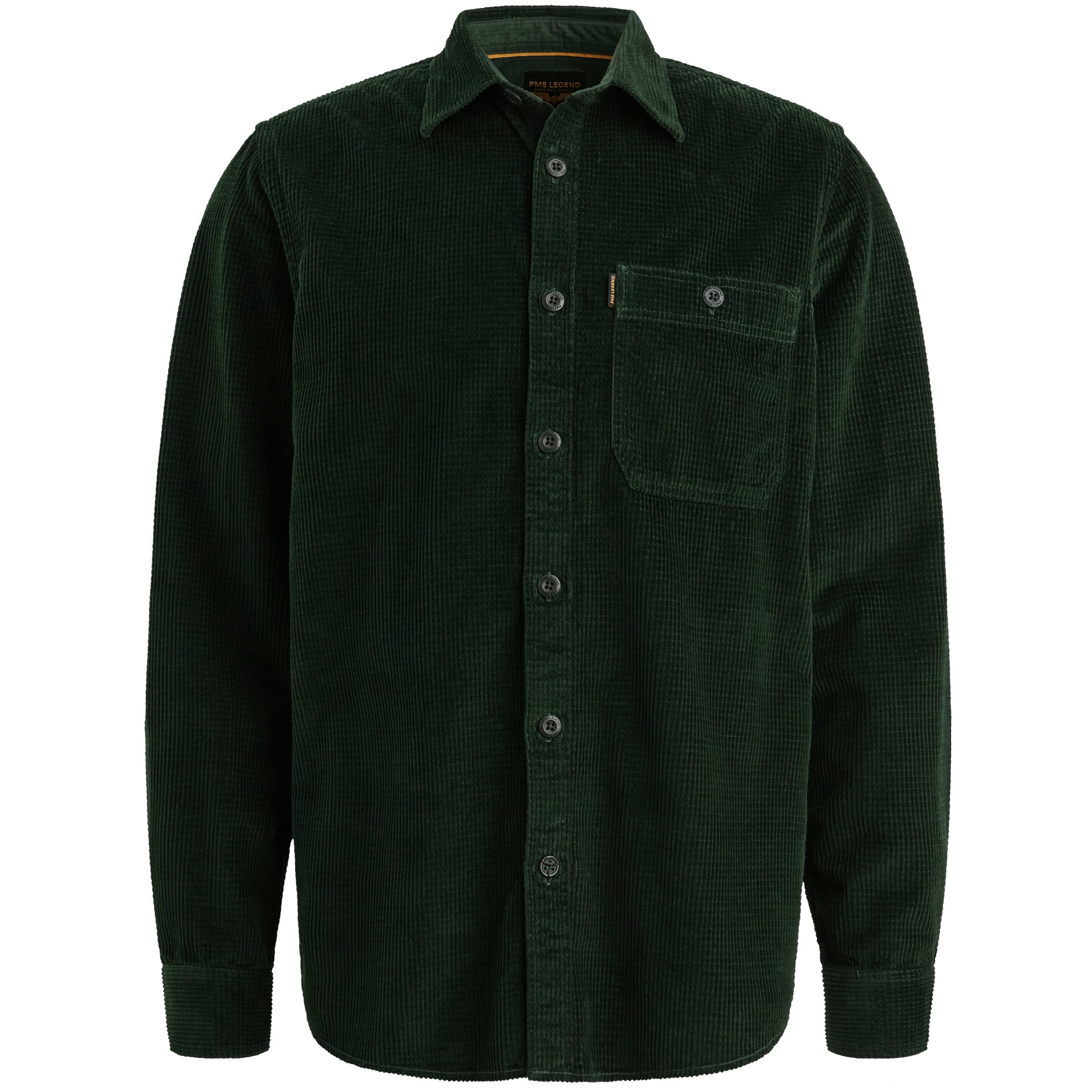 Cordhemd Regular Fit aus Baumwolle - 6027-Darkest Spruce - Grün