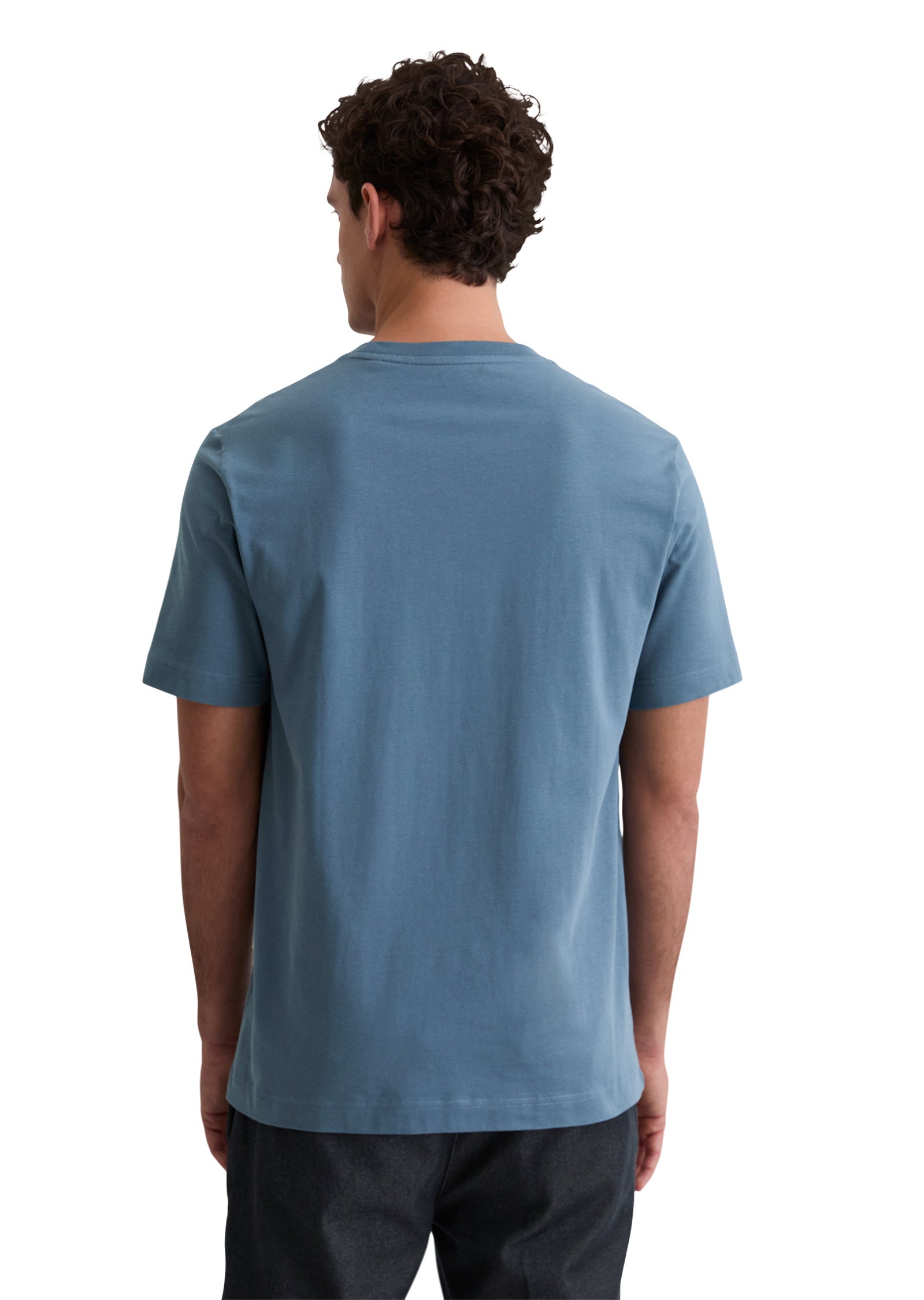 T-Shirt aus Baumwolle - 870-storm - Blau