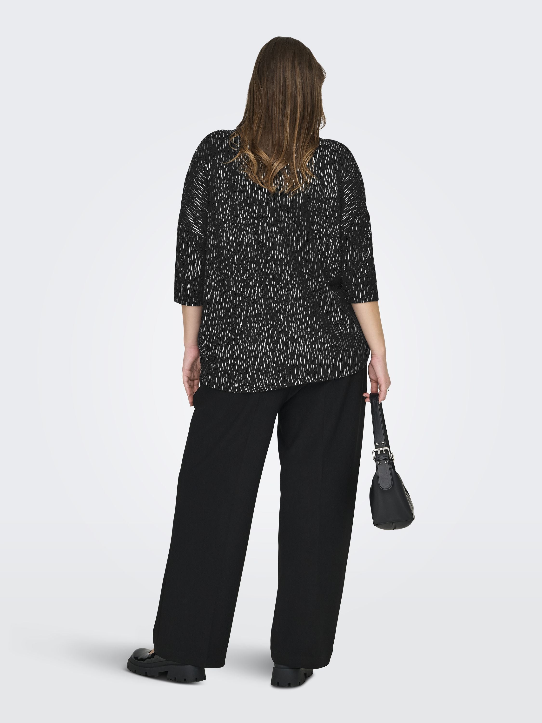 Langarmshirt FOILA - Black/SILVER FOIL - Schwarz