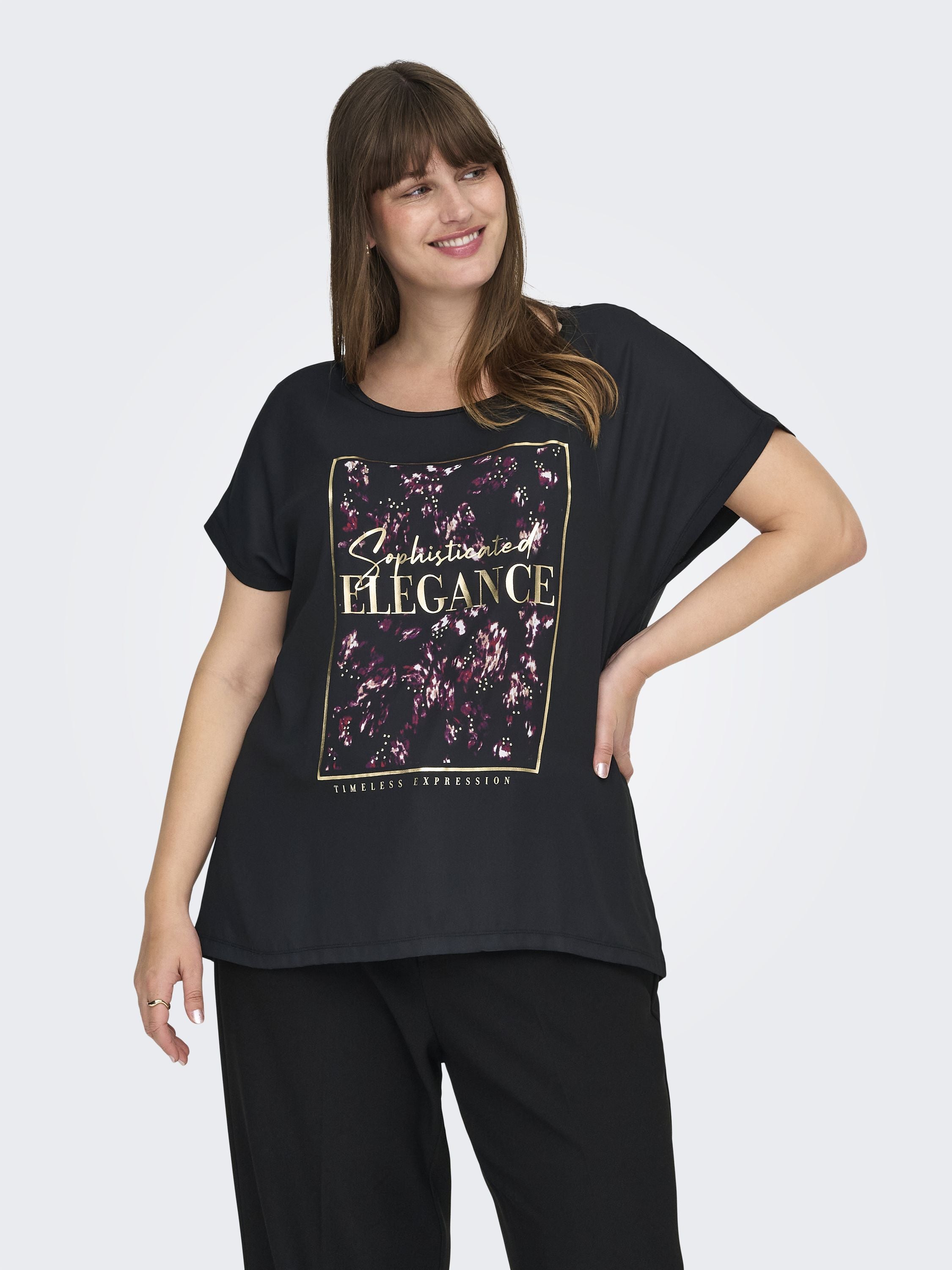 T-Shirt mit Print - Black/ABSTRACT - Schwarz