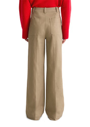 Bundfaltenhose Wide Leg - 750-dusty earth - Beige