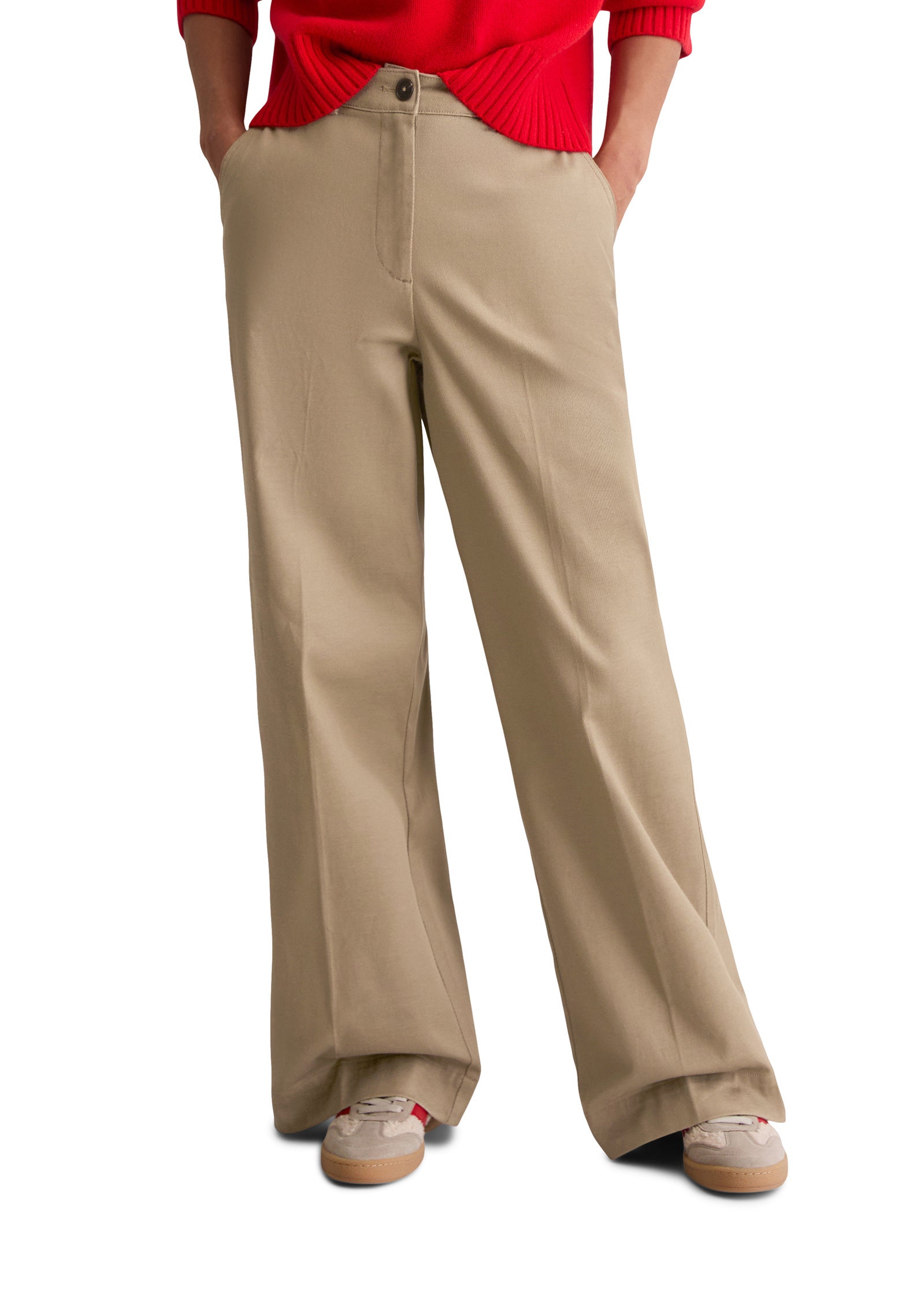 Bundfaltenhose Wide Leg - 750-dusty earth - Beige