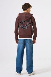 Sweathoodie aus Baumwollmix - 4154-mahogany - Braun