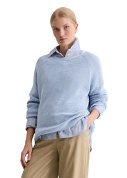 Strickpullover aus Baumwolle - 825-soft sea - Blau